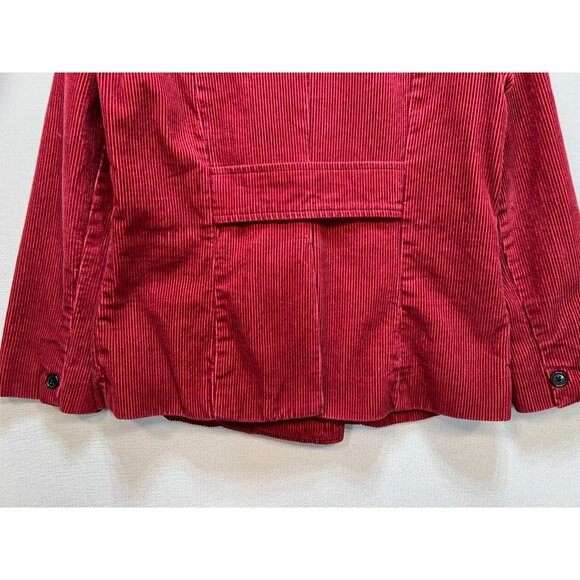 Mossimo Supply Co. Womens Double Breasted Corduroy Jacket Long Sleeve Size M Red - Picture 11 of 11